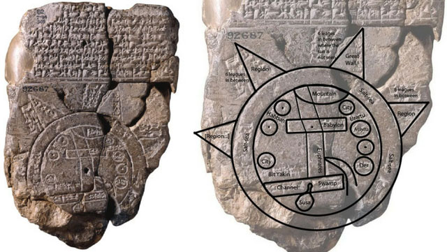 Đây là tấm bản đồ lâu đời nhất thế giới được biết đến, được sản xuất ở Babylon khoảng 2.600 năm trước
