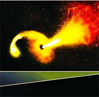 Lỗ đen quái vật nổi cơn thịnh nộ "quậy tung" thiên hà chủ