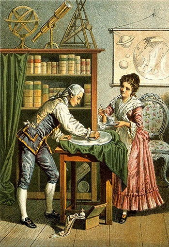 Caroline Herschel làm việc cùng anh trai William trong nhiều công trình khoa học.