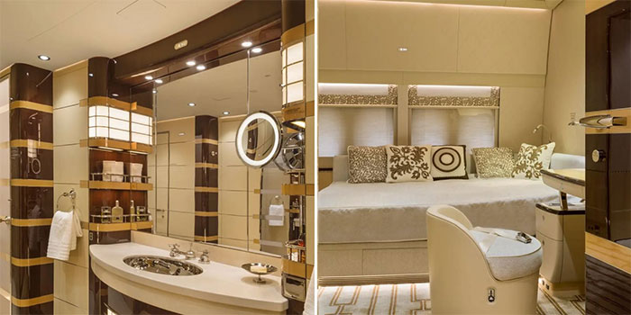 Nội thất xa hoa của chiếc máy bay tư nhân lớn nhất thế giới