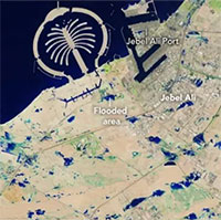 Ảnh vệ tinh Dubai trước và sau trận lụt "tận thế"