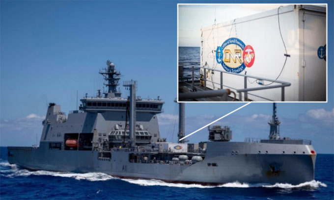  Container chứa đồng hồ nguyên tử mới đặt trên boong tàu HMNZS Aotearoa 