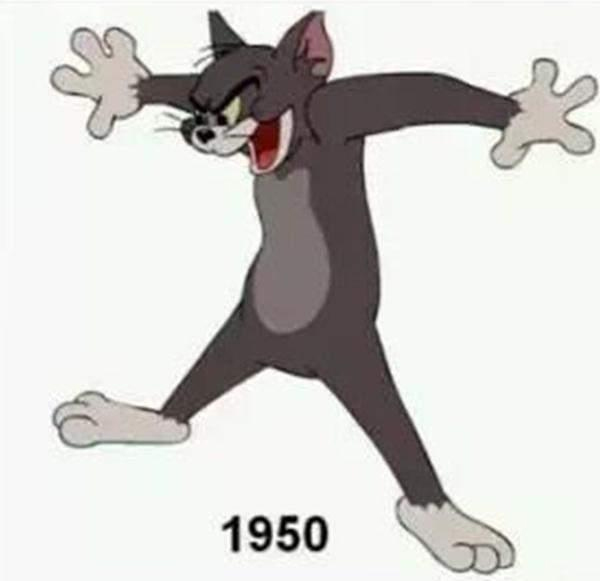 Năm 1950, Tom được đổi sang màu xám, tương tự như năm 1942