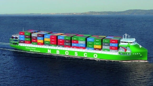 Trung Quốc đóng tàu container điện lớn nhất thế giới