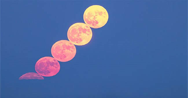 Mặt trăng dàn hàng ngang trên bầu trời, sự kiện 18 năm mới có một lần