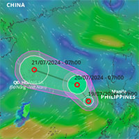 Áp thấp nhiệt đới hình thành trên Biển Đông, tiến sát quần đảo Hoàng Sa