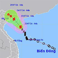 Bão số 2 đi vào Vịnh Bắc Bộ đêm nay, miền Bắc mưa lớn