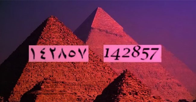 Bí ẩn về chuỗi số 142857 trong kim tự tháp Ai Cập!