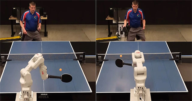 Google công bố robot chơi bóng bàn nghiệp dư