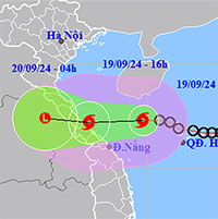 Áp thấp nhiệt đới mạnh lên thành bão số 4, tâm bão đang cách Đà Nẵng 210km
