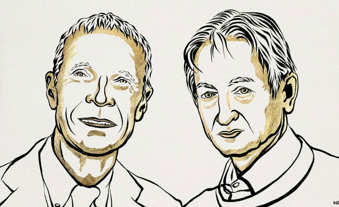 Nhà khoa học John Hopfield và Geoffrey Hinton đoạt giải Nobel Vật lý 2024.