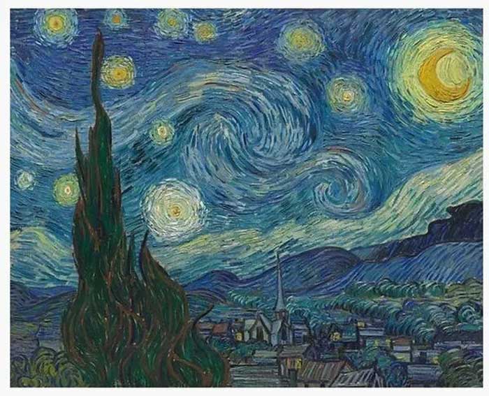  Tác phẩm "Đêm đầy sao" của danh họa Vincent van Gogh. 