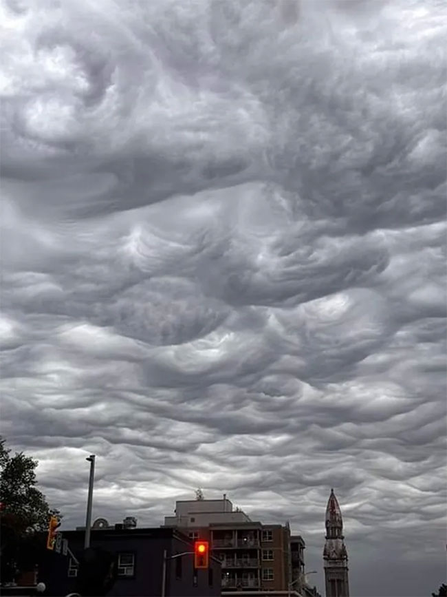  Bầu trời trông như một bức tranh đen trắng. 