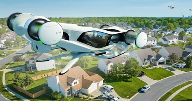 Thiết kế xe bay kỳ lạ tốc độ 150km/h