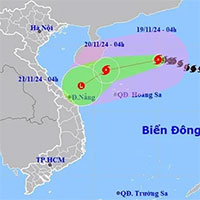 Bão số 9 Manyi giật cấp 12, cách quần đảo Hoàng Sa khoảng 200km