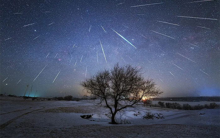 Một đêm mưa sao băng Geminids